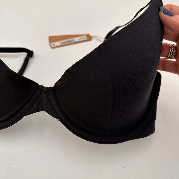 Skims Fits Everybody Scoop Plunge Bra Black Onyx New with tags Size 32D - Picture 4 of 4